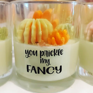 CACTUS CANDLES WITH QUOTES