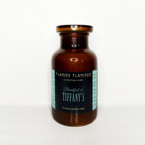 BREAKFAST AT TIFFANY'S - blueberries & cream - Apothecary jar - flaming flamingo 