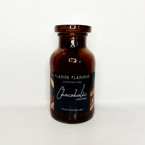 CHOCOHOLIC COCOA THERAPY  - Apothecary jar - flaming flamingo 