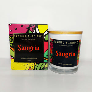 SANGRIA  - Fresh tropical fruit - flaming flamingo 