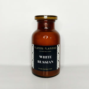 WHITE RUSSIAN - creamy coffee - Apothecary jar - flaming flamingo 